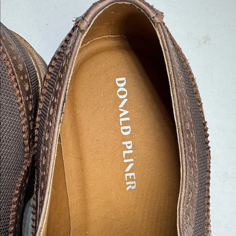Donald J. Pliner Jordin Men's Dark Brown Oxford Derbys leather nylon office 8.5